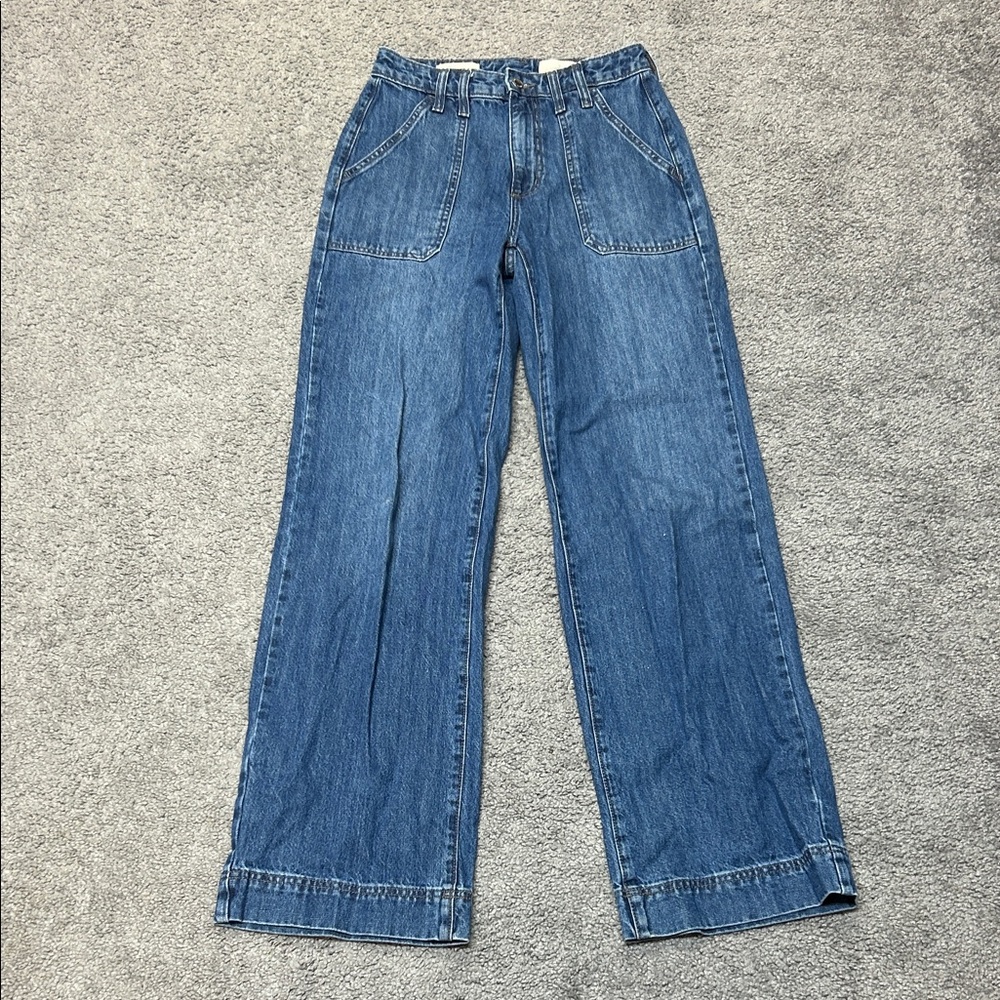 Universal thread high rise wide leg trouser Jean